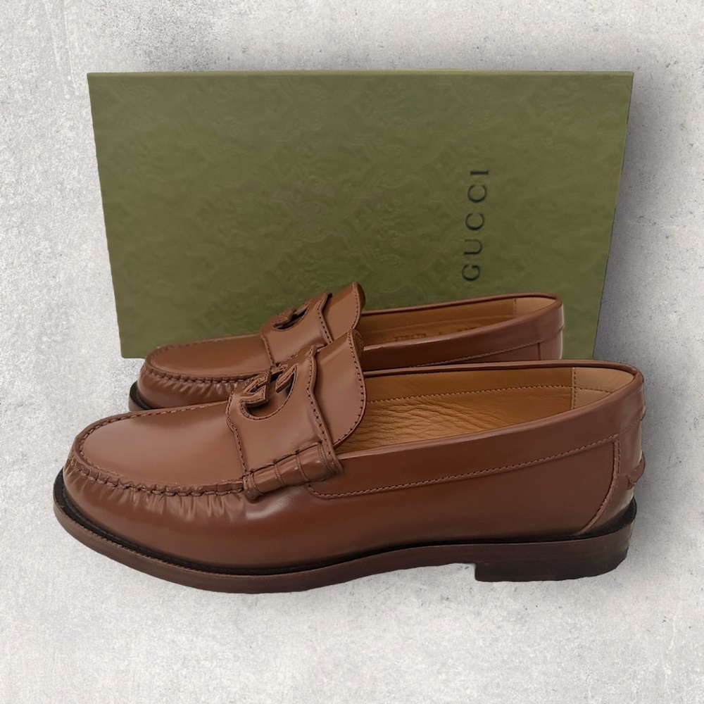 **Sold** Gucci GG Logo Penny Loafers